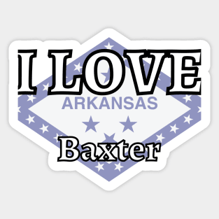 I LOVE Baxter | Arkensas County Sticker